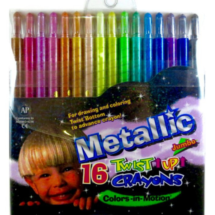 德德小品 16色旋轉蠟筆(珠光閃亮特殊色)