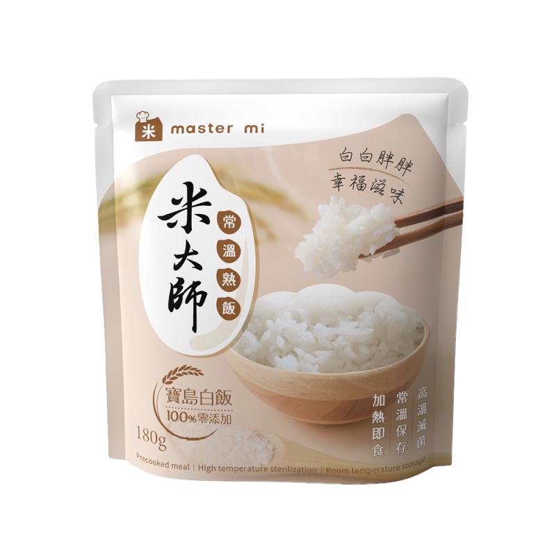 米大師-寶島白飯(常溫熟飯180g), , large