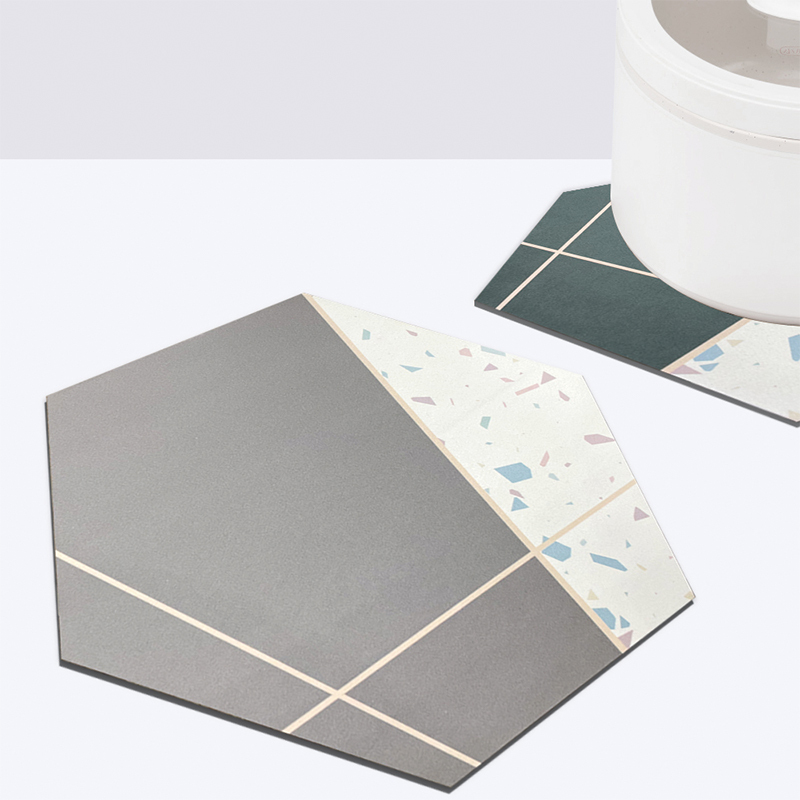 【Monster】 Morandi Terrazzo Pot Holders, Set of 2 (20.7x18x0.5cm) – Blue & Pink, , large