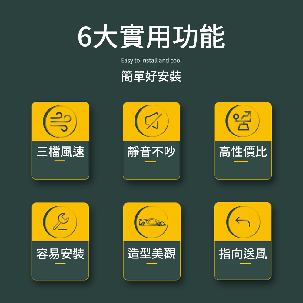 【車用涼感風扇】座椅散熱超加分 USB插頭 三段風速 隨開隨涼 夏天不怕熱 曝曬不怕燙 背後降溫超給力 車內 辦公室, , large