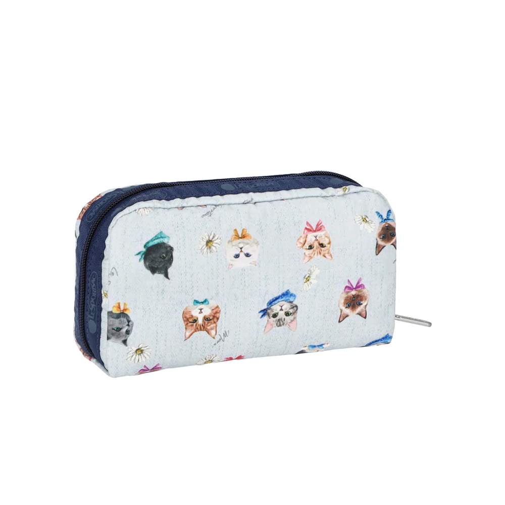 |快速出貨|Lesportsac Rectangular Cosmetic 長形化妝包 送禮-晴空貓語, , large