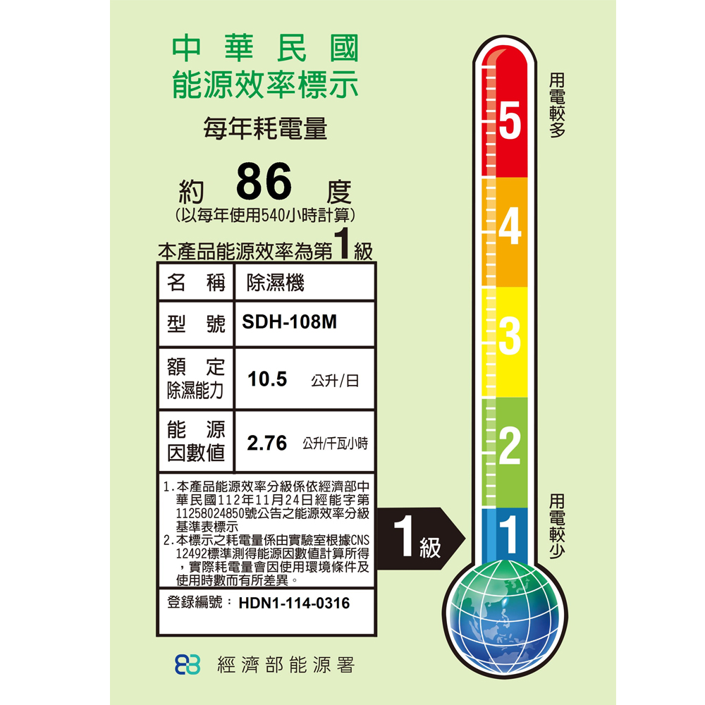SANLUX 台灣三洋 10公升除濕機 SDH-108M, , large