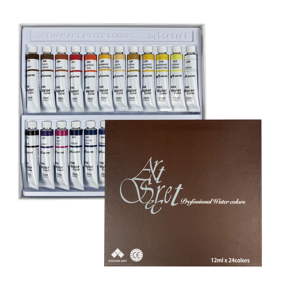 【Art Secret】藝術家 秘密 透明 水彩 12ml 24色 / 組 B021224B, , large