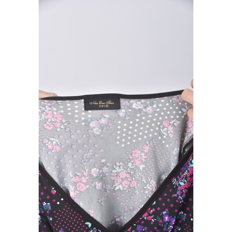 (S) net花紋黑色洋裝二手衣, , large