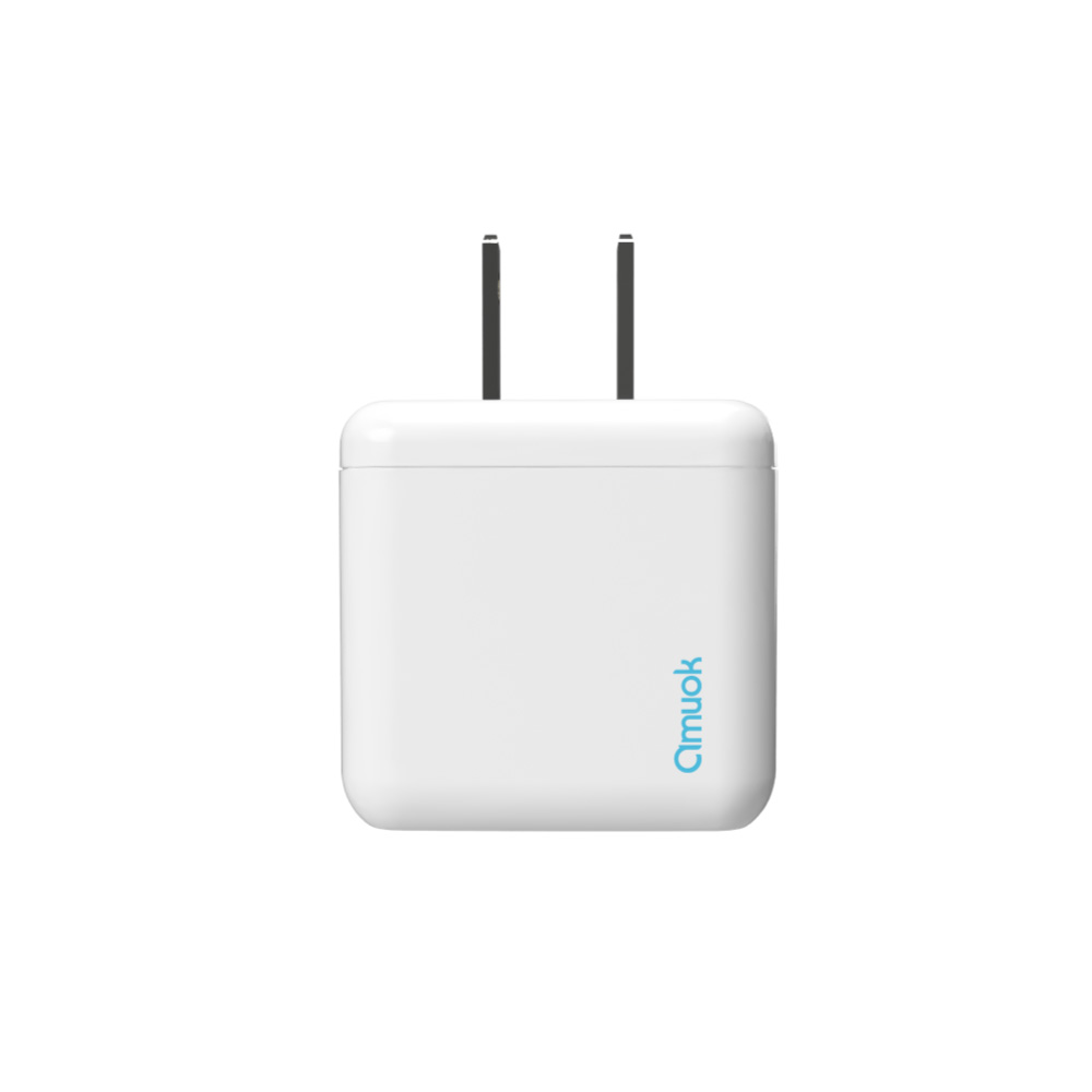 【amuok】36W GaN氮化鎵雙孔快充充電器-白色(快充頭 充電頭 旅充頭), , large