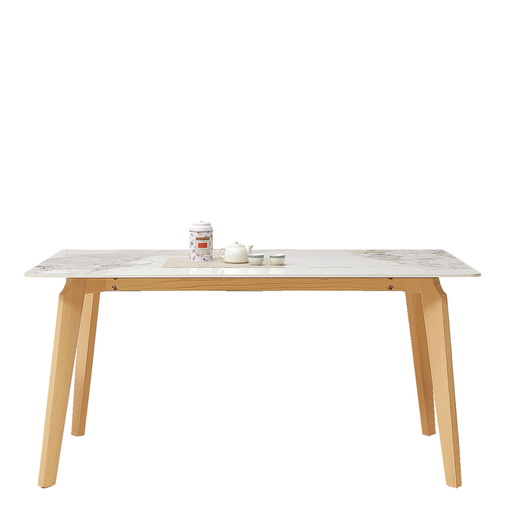 【Hampton 漢汀堡】來菈5.3尺原木岩板餐桌, , large