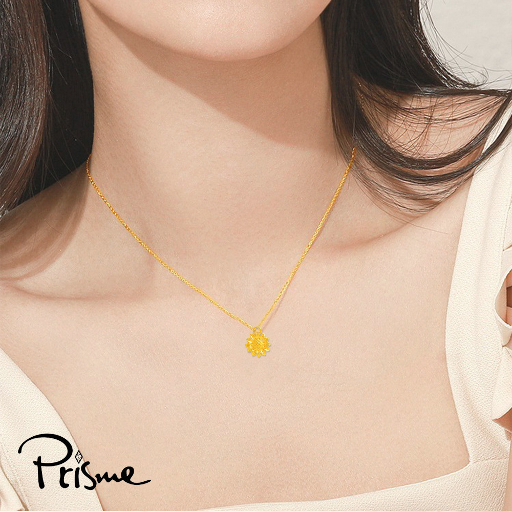 【Prisme Gold】黃金項鍊 向日葵 鍊墜項鍊 (金重：約0.02錢±0.01), , large