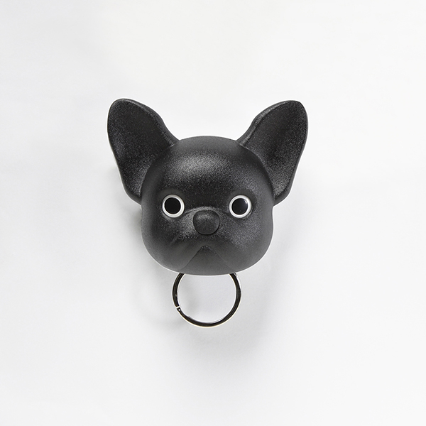 Frenchy Dog Key Holder- Black, , large