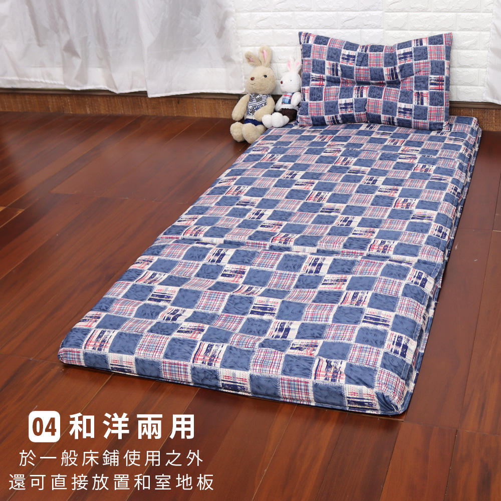 Denim Blue Bamboo Single Breathable Mattress, , large