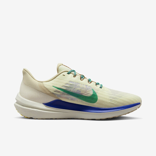 Nike Air Winflo 9 PRM 男 慢跑鞋 運動 路跑 半透明 緩震 氣墊 米 綠 [DV8997-100], , large