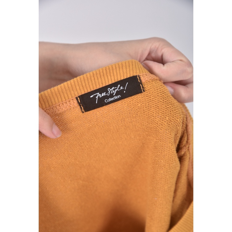(XL) free style質感黃色長袖上衣二手衣, , large