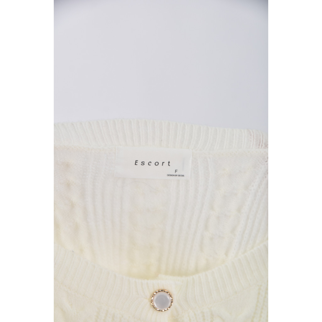 (F) escort正韓蕾絲白色外套二手衣, , large