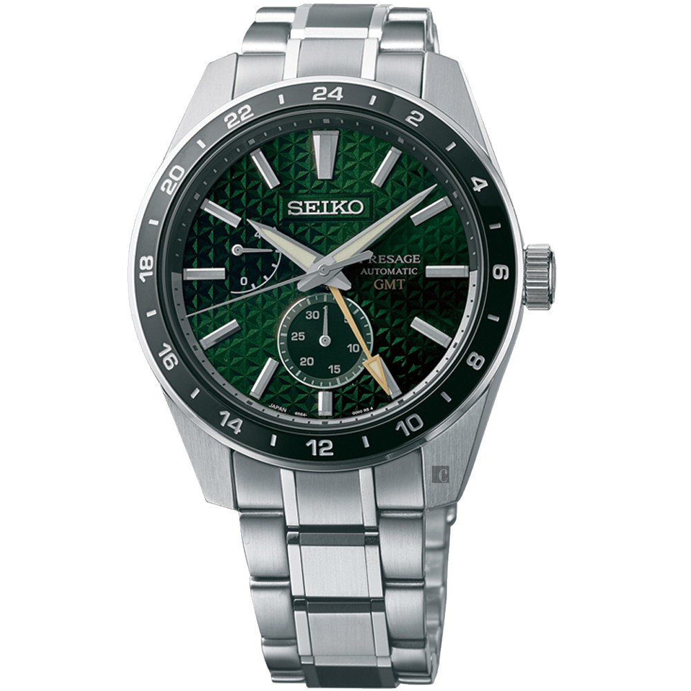 SEIKO精工 Presage 新銳系列 GMT機械錶-42.2mm 6R64-00C0G/SPB219J1, , large