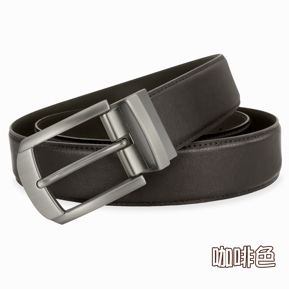 【CH-BELT 銓丞皮帶】XXL加大腰加長 針扣夾座 男休閒皮帶腰帶(黑/咖XXL), , large