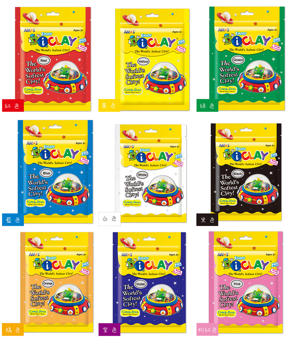 【AMOS 阿摩司】韓國原裝 50g 袋裝 超輕黏土 多色可選 /袋 IC50DP12  -  多款可選, , large