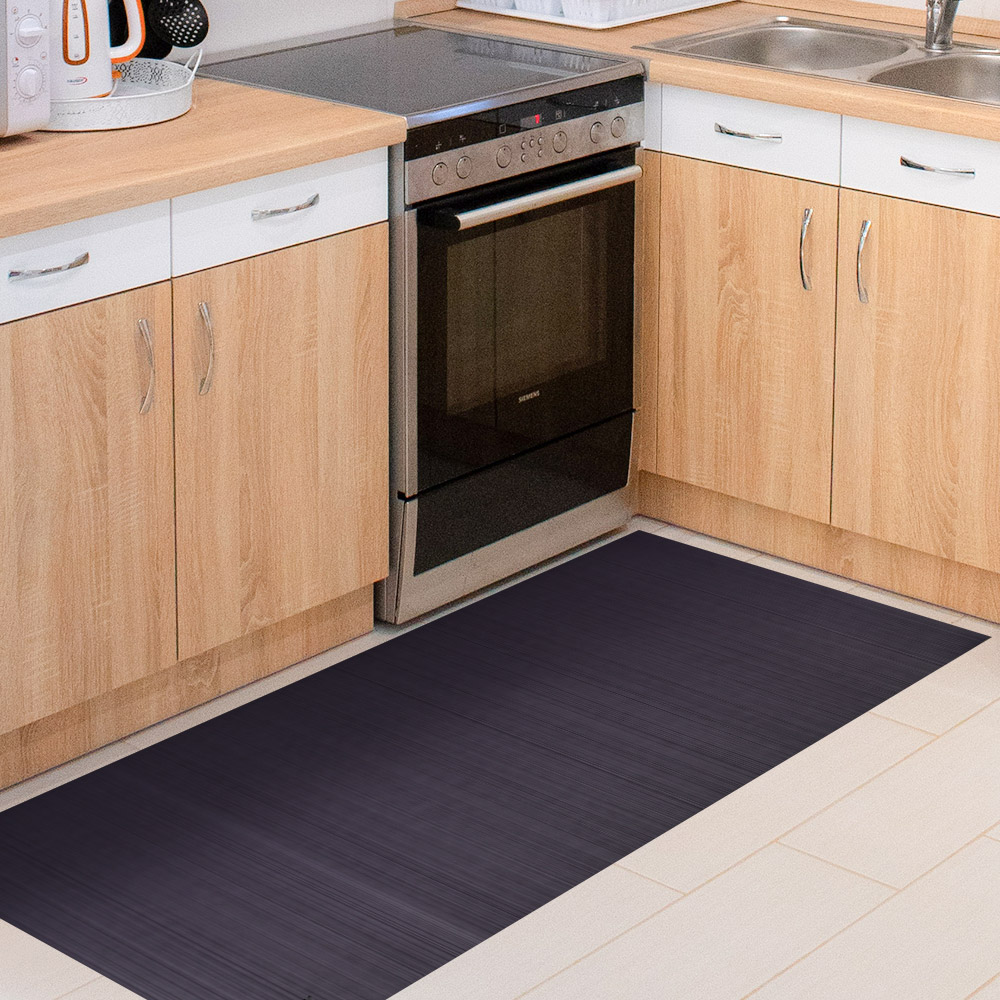 【怪獸】rubber anne 30秒瞬吸 軟式珪藻土廚房吸水地墊 (120x50cm) -藍紫直角, , large