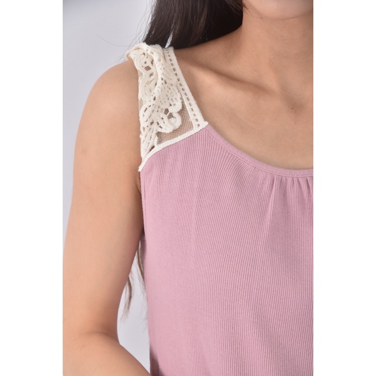 (S) ef de小香風棉質純棉無袖粉色上衣二手衣, , large