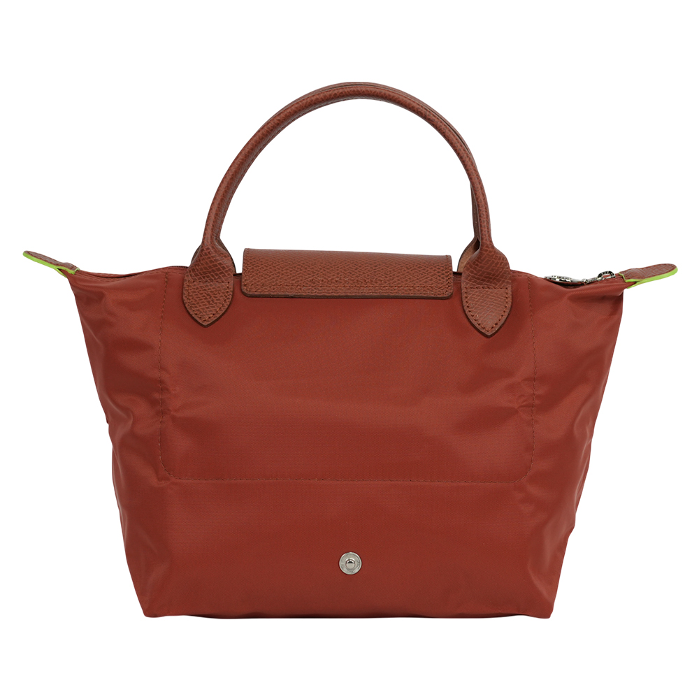 LONGCHAMP S號短把LE PLIAGE GREEN摺疊水餃包/栗子色, , large