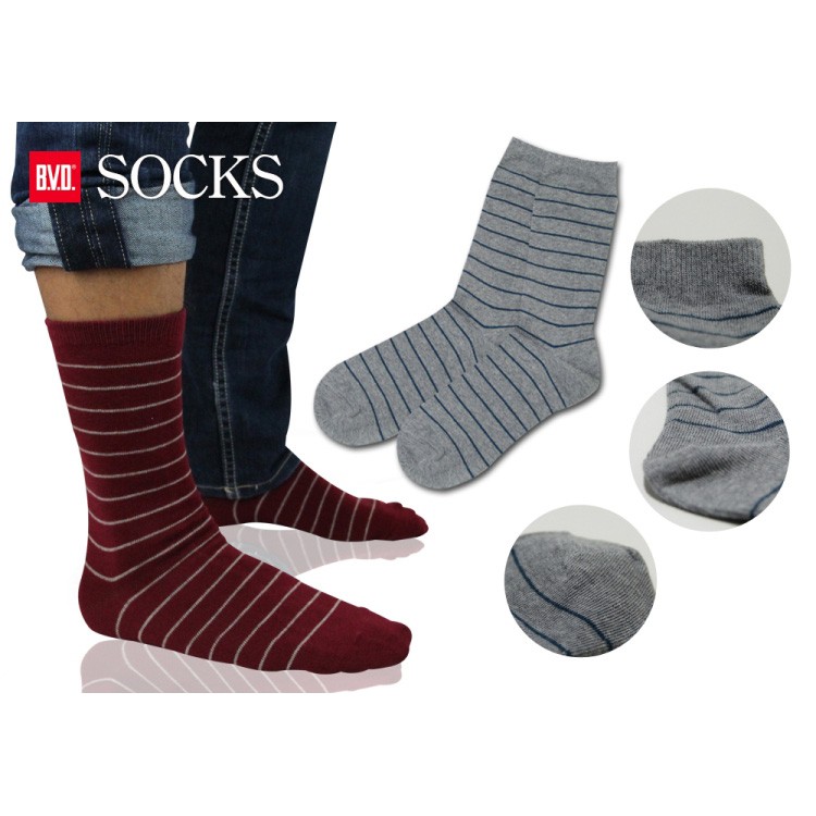 【BVD】細條紋男襪-B207 襪子 長襪 休閒襪, , large