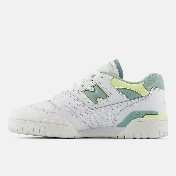 Kixpress-New Balance 女 休閒鞋 B楦 復古 經典 簡約 NB 550 皮革 百搭 抹茶綠 白 [BBW550EB], , large