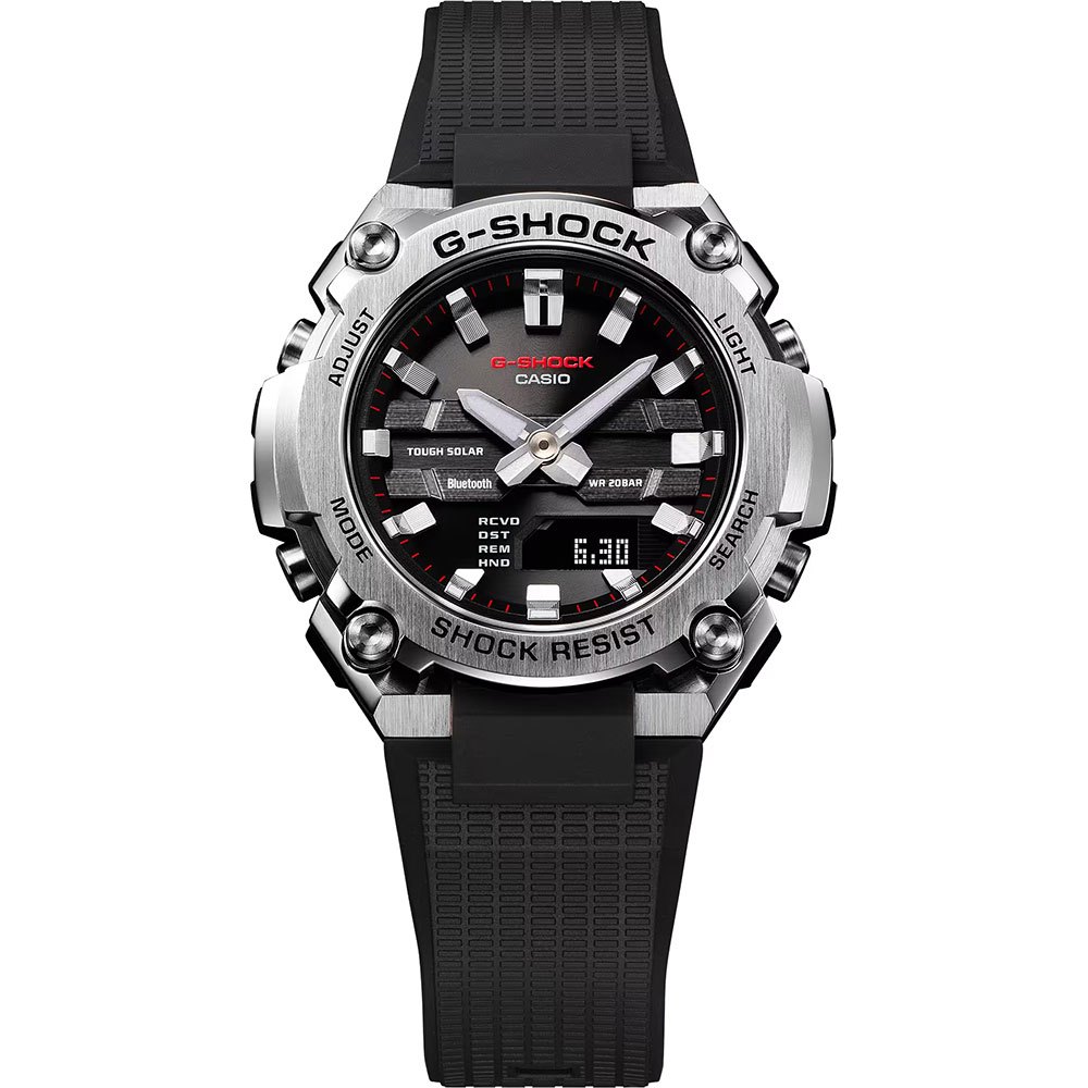 CASIO 卡西歐G-SHOCK 纖薄太陽能藍芽手錶 GST-B600-1A, , large