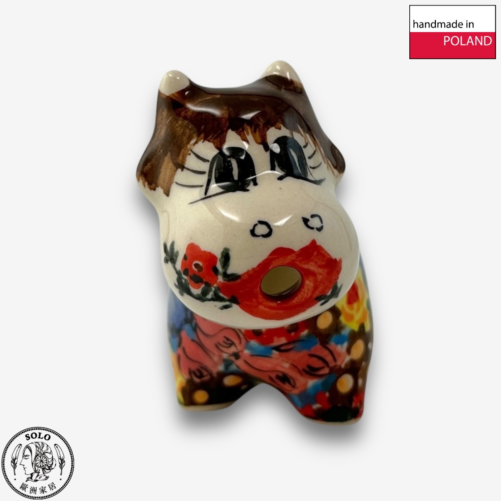 【SOLO Vintage】Cerraf Polish Pottery 60ml Cow Milk Jug Where Flowers Bloom Deeply Series Made in Poland, , large