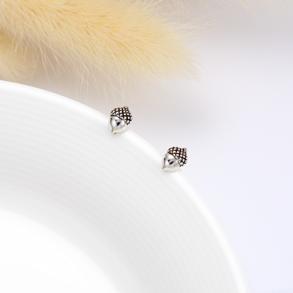 【Angel & Me】 幸運橡果 橡實 s925純銀耳環 耳夾 情人節禮物, , large