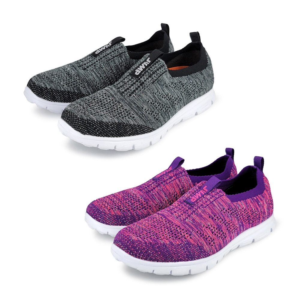 JUMP將門 懶人運動女鞋 女運動鞋 休閒鞋 MIT台灣製 輕量 透氣 柔軟 耐穿 Q彈 釋壓 抗菌 耐磨 防滑 灰桃紅