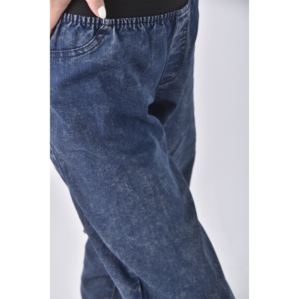 (XL) 鬆緊藍色長褲二手衣, , large