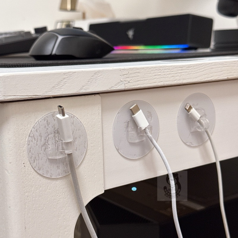 [熊好貼國際]多功能扣環 牙刷架 理線器 充電線 牙刷 線夾 整線器 理線 掛勾 延長線 免鑽免釘  無痕掛勾掛鉤, , large