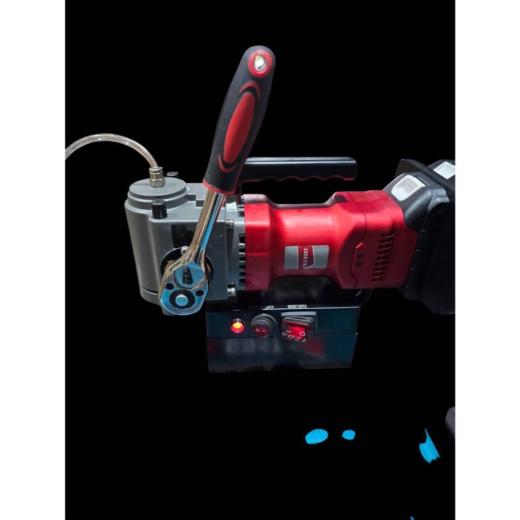 WIN五金 FKS BOST <FKS-1835+6.0電池組> 36V臥式磁性鑽台 磁性鑽孔機 鑽孔機 鋼構鑽台 開孔機 鑽台, , large