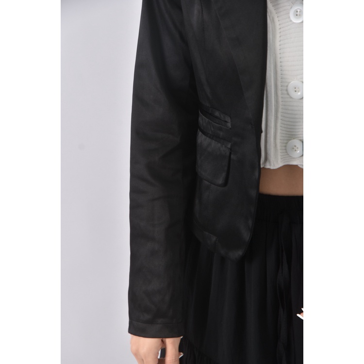 (S) 【德馨私服】gat lady質感棉質黑色外套二手衣, , large