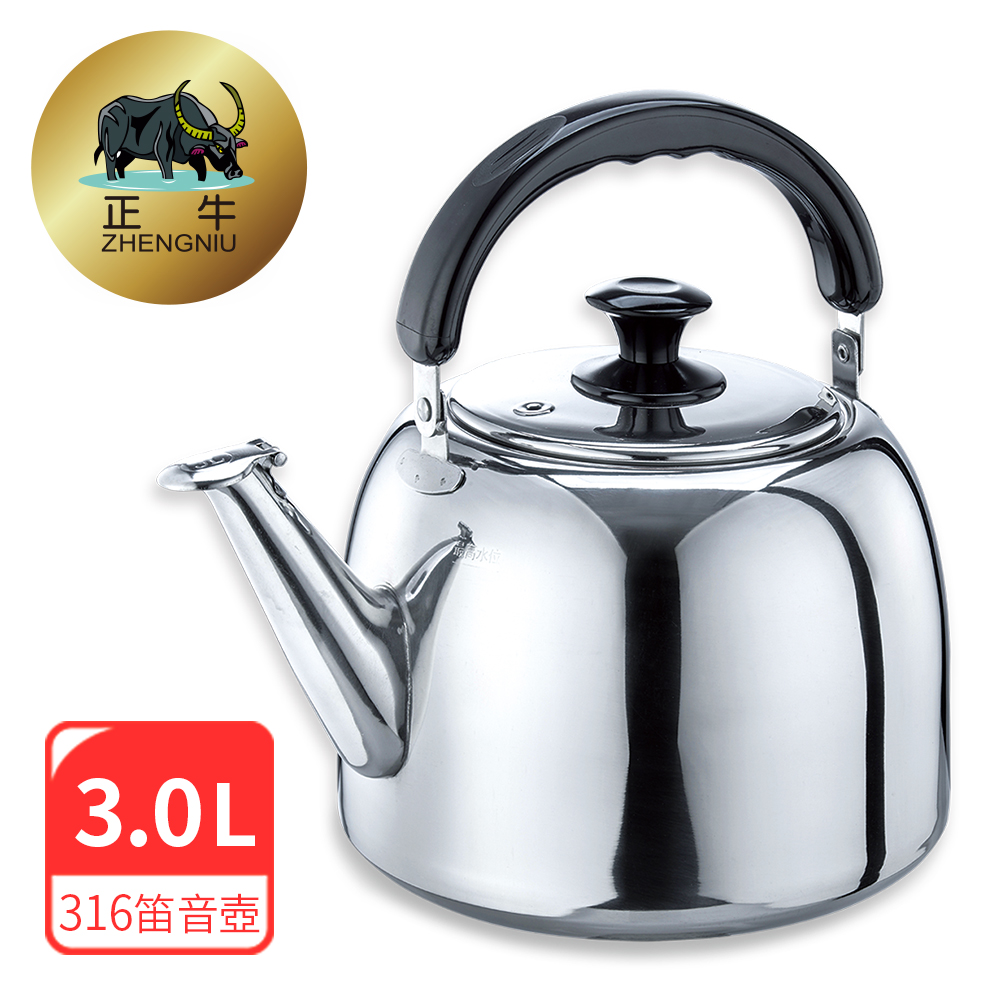 正牛布萊斯316不鏽鋼笛音壺3L, , large