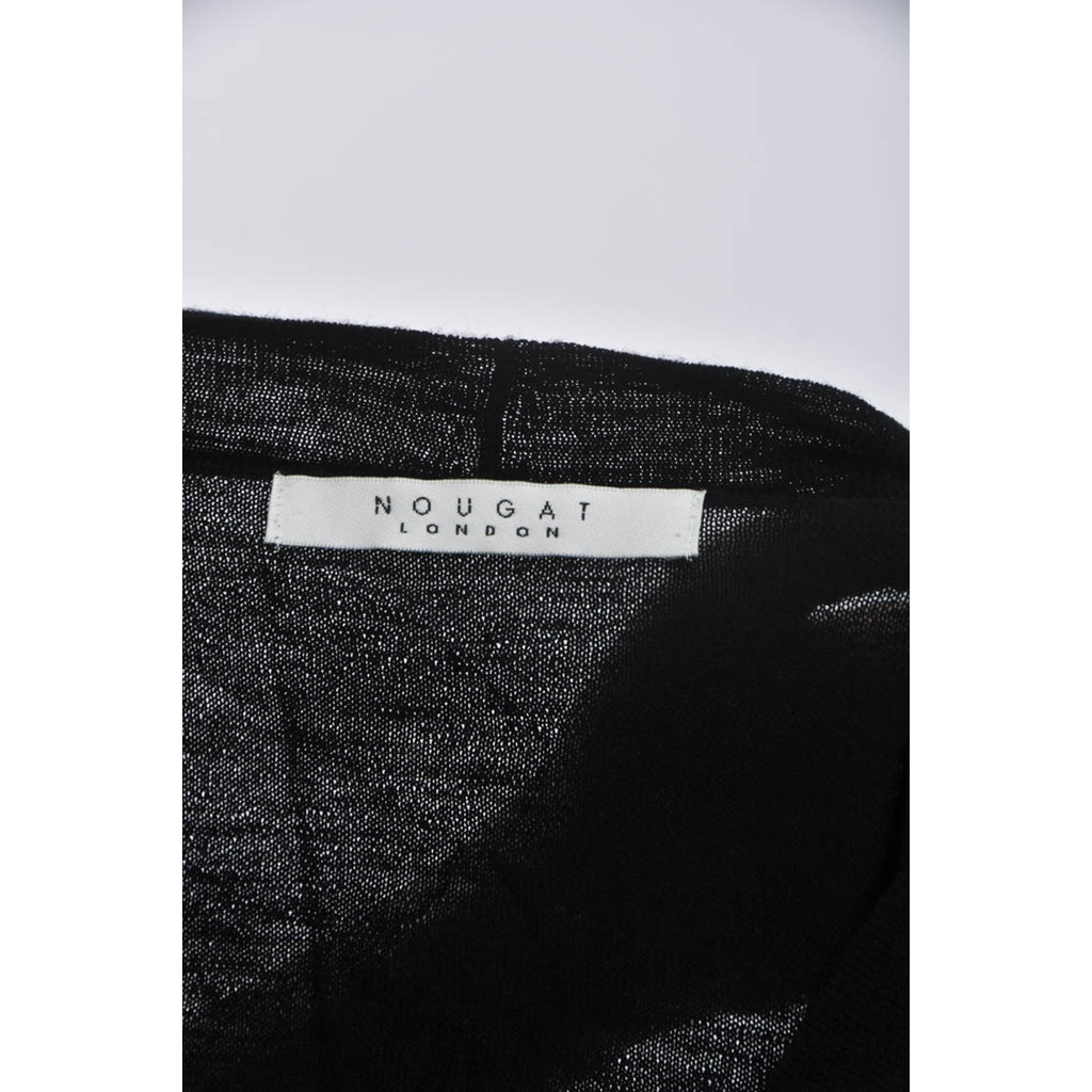 (S) nougat羊毛排扣純羊毛黑色外套二手衣, , large