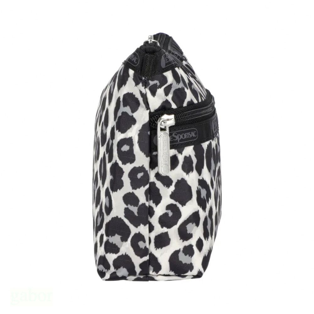 LeSportsac Cosmetic Clutch 雙層拉鍊收納化妝包 送禮-柔影豹紋, , large
