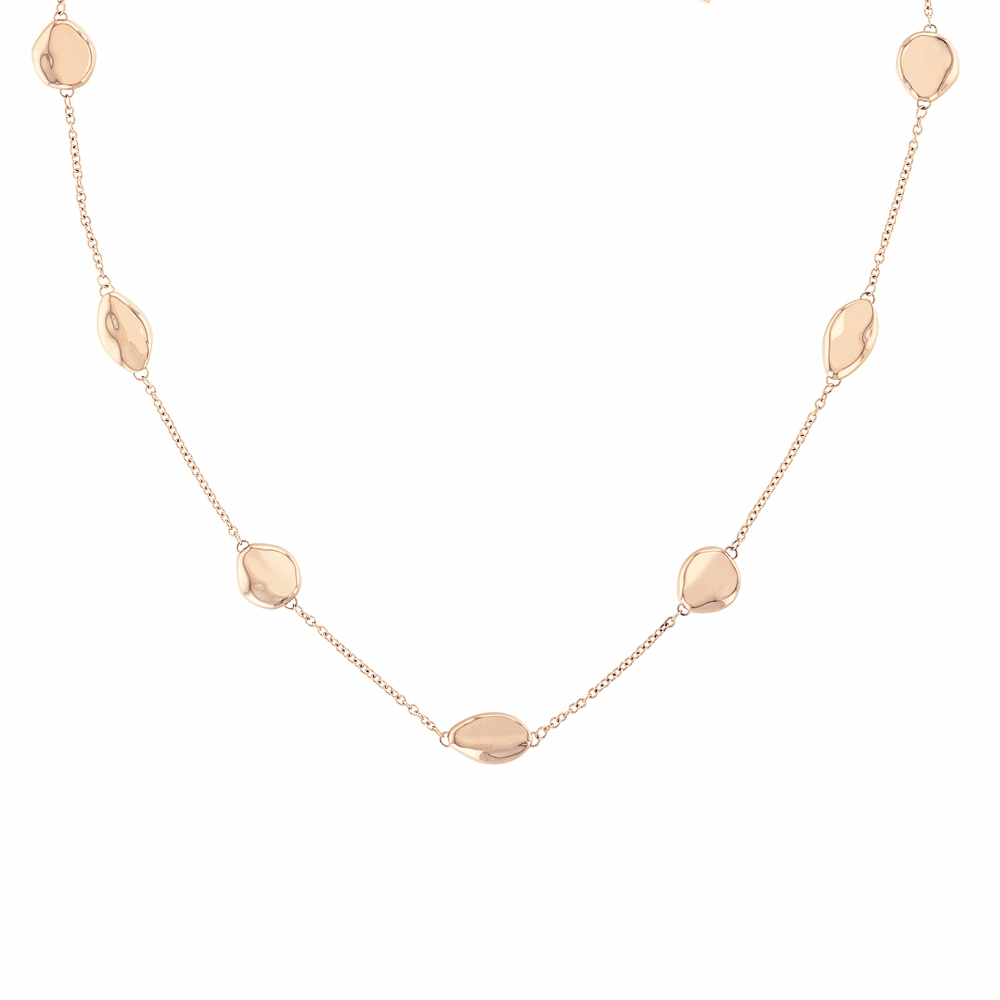Calvin Klein CK Molten Pebble 鵝卵石項鍊 母親節送禮推薦-玫瑰金 35000124, , large