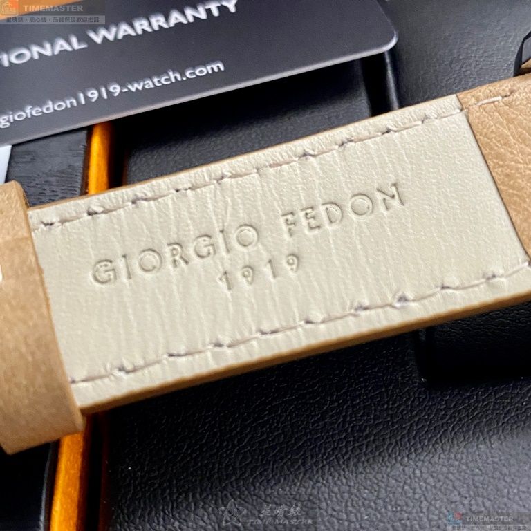 [星晴錶業]GiorgioFedon1919手錶,46mm,GF00121黑色雙面機械鏤空錶面銀錶殼咖啡色真皮皮革錶帶款, , large