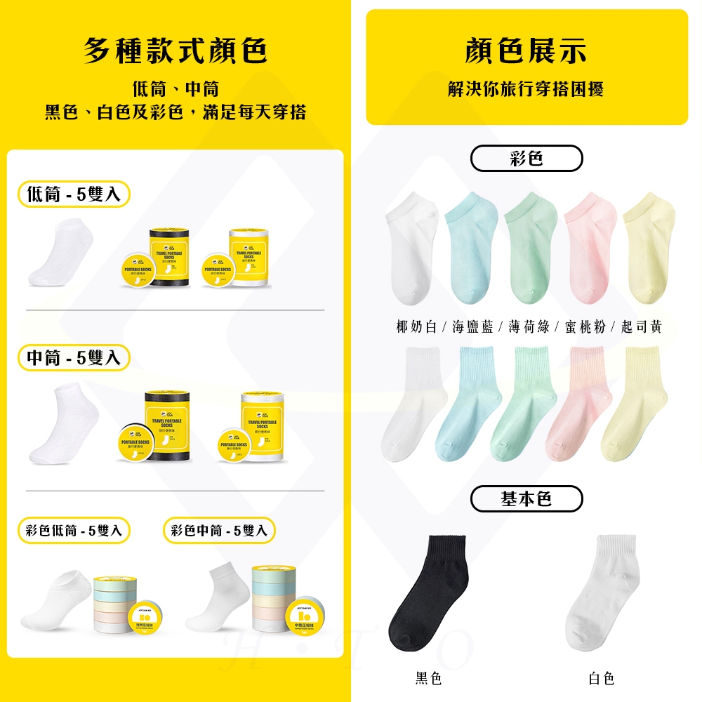 Disposable Daily Compression Socks / Colorful / Ankle / 5 Pairs, , large