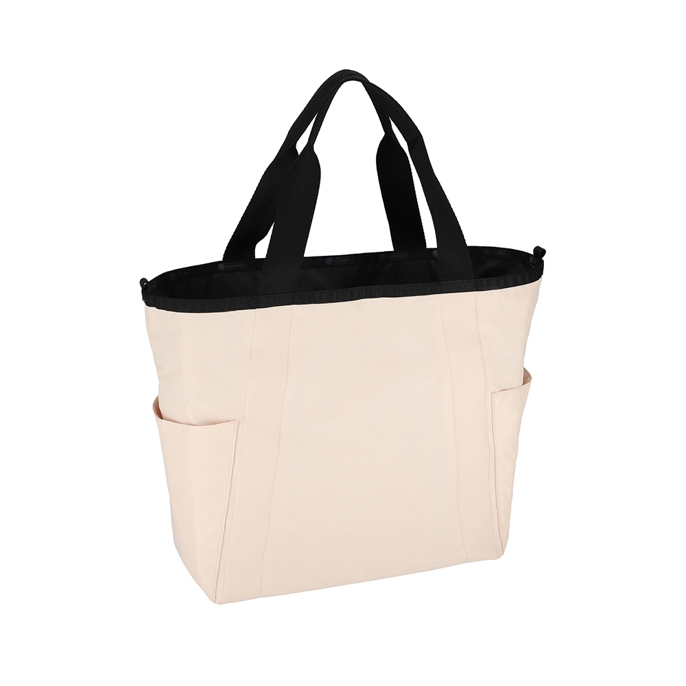 |快速出貨|Lesportsac Large Reversible Pocket Tote 中型雙面托特包 送禮-米白, , large