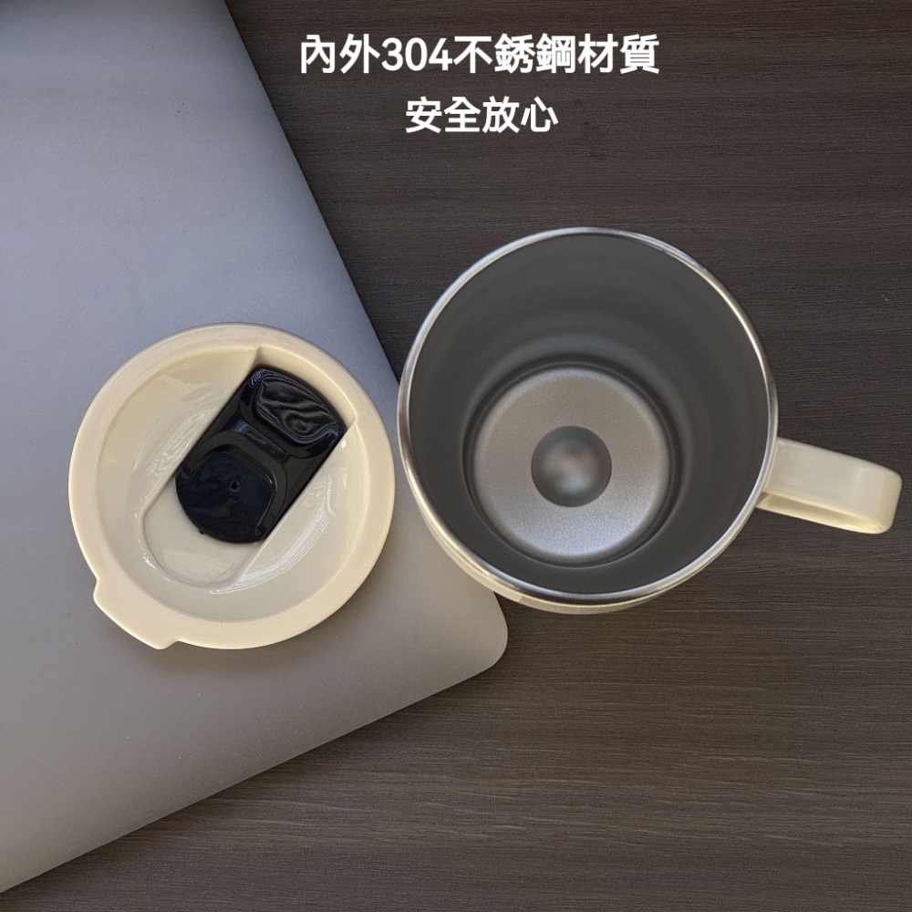 【H&R安室家】TYESO泰碩 推蓋直飲304不鏽鋼馬克杯500ml(H73), , large