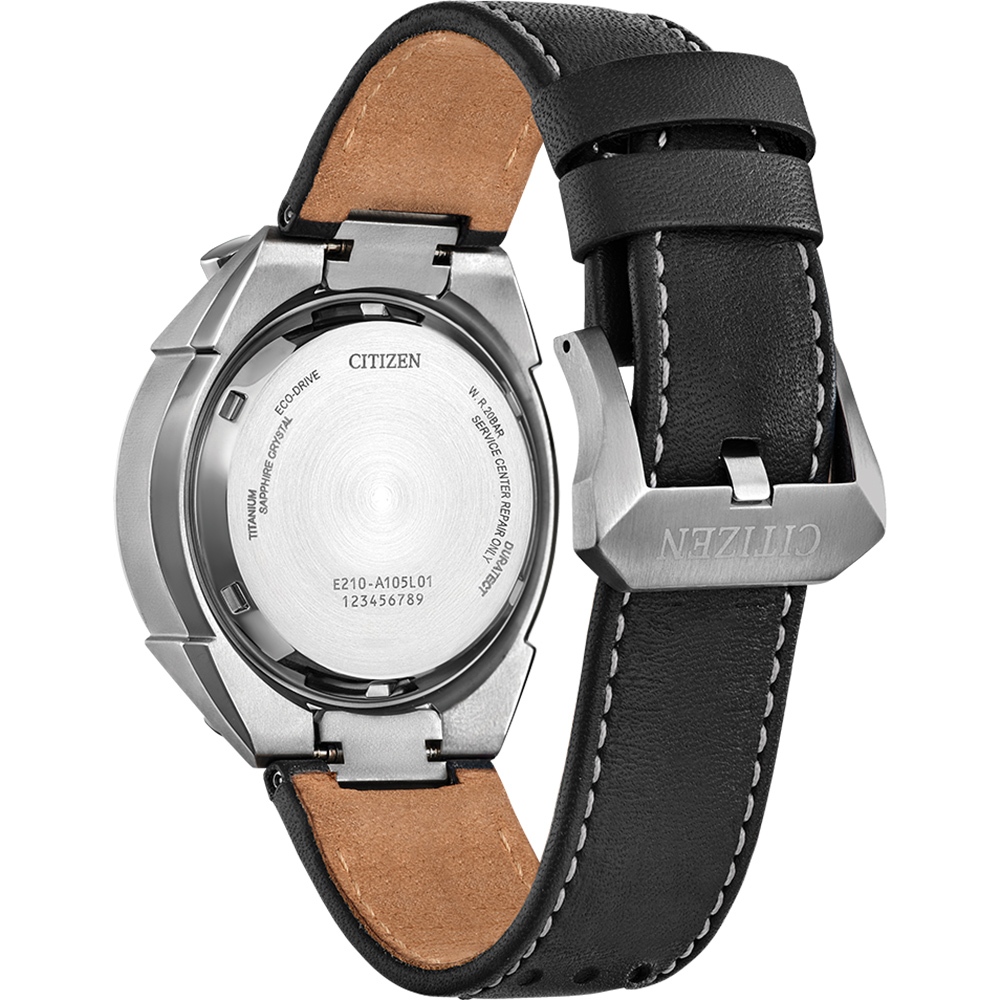 CITIZEN 星辰 限量牛頭錶 光動能鈦金屬計時手錶 禮物 AV0088-01L, , large