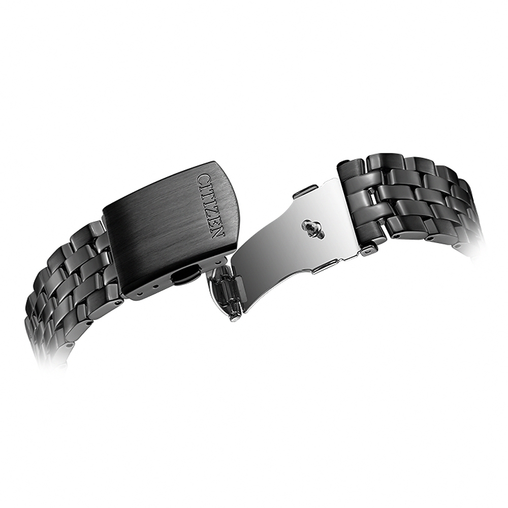 CITIZEN 星辰 光動能城市手錶-黑 BM7565-80E, , large