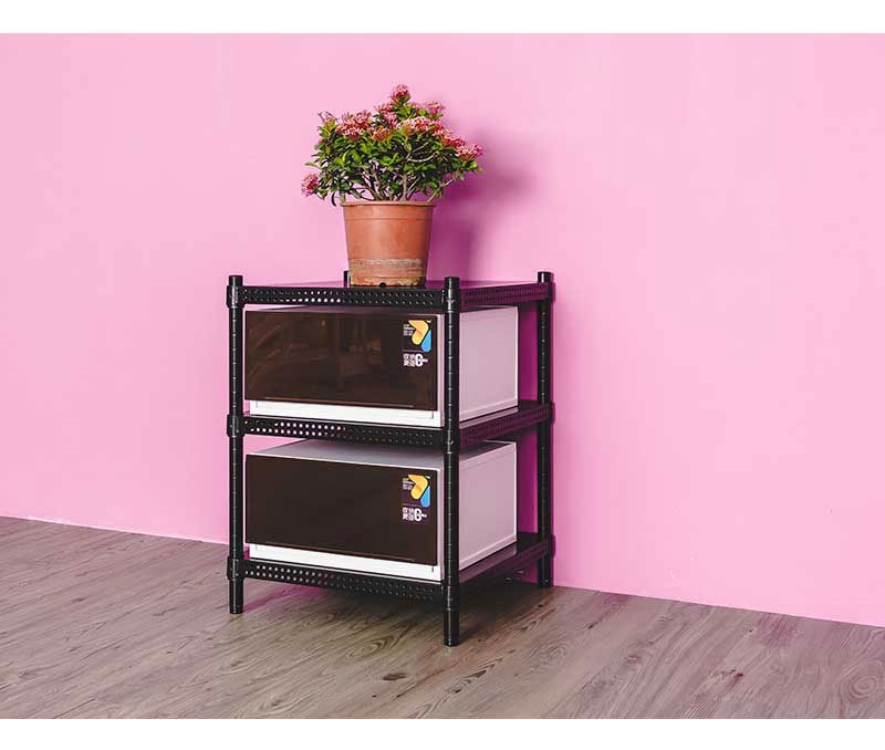 【Y HOUSE】90x35x210cm perforated plate five-layer rack perforated plate rack iron rack - black paint, , large