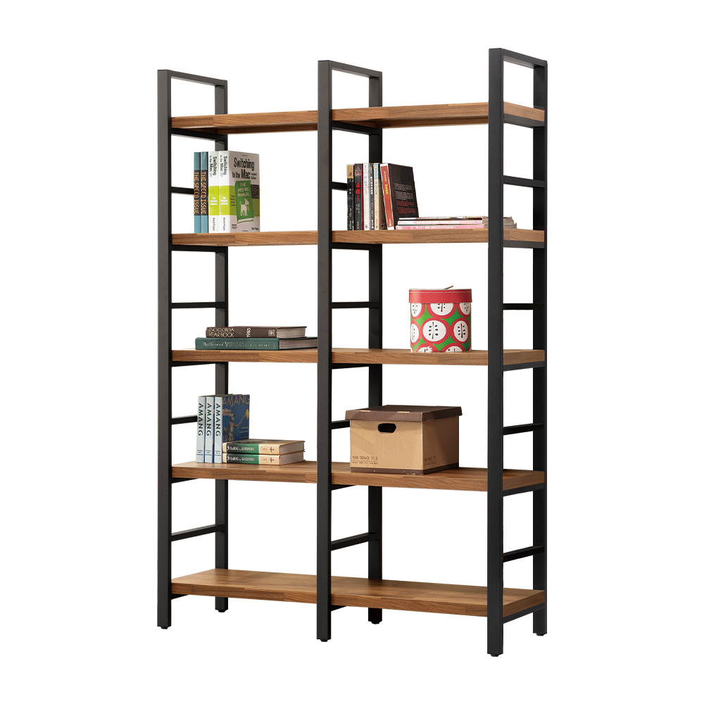 【唯熙傢俱】安迪工業風柚木色4尺高書架, , large