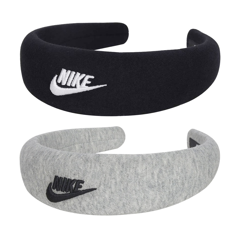 NIKE CLUB FLEECE 髮箍 厚髮箍 灰色髮箍 成人髮箍 頭飾 耐吉 時尚 素色 抓絨 柔軟 舒適 黑 灰, , large