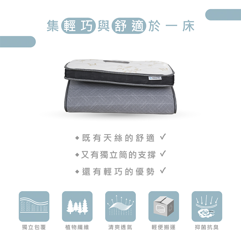 ［熊棉］奇幻天絲獨立筒床墊｜3.5尺｜, , large