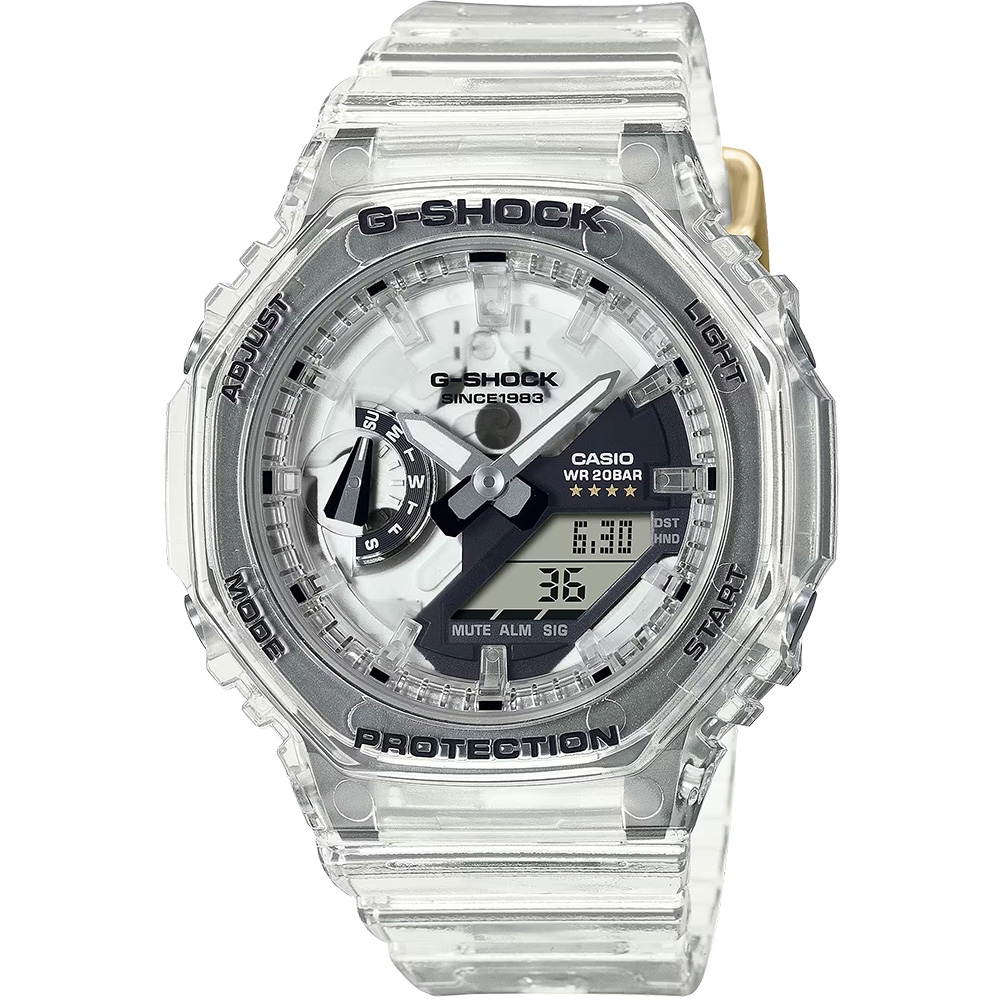 CASIO 卡西歐 G-SHOCK 40周年透明限量版透視機芯手錶 GMA-S2140RX-7A, , large