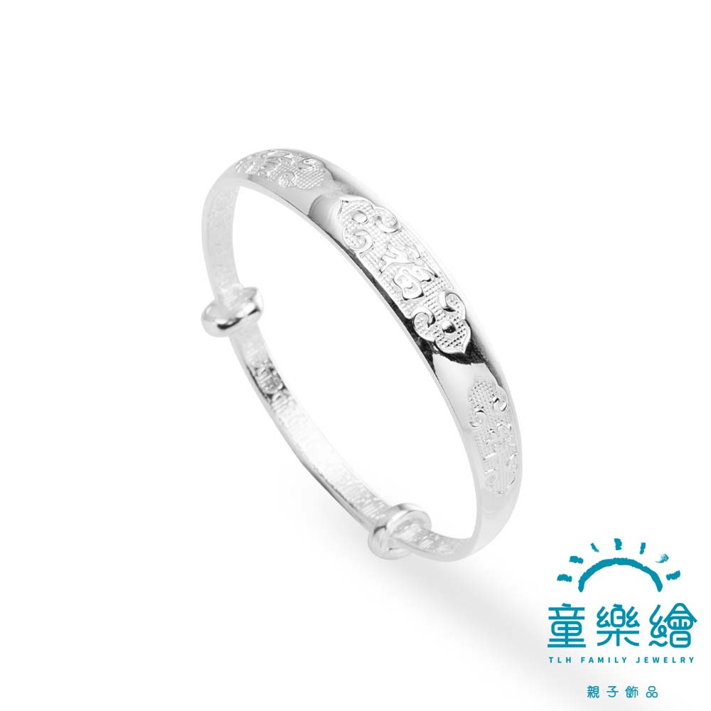 【童樂繪金飾】經典足銀兒童手鐲手環 如意吉祥(彌月銀飾 彌月禮), , large