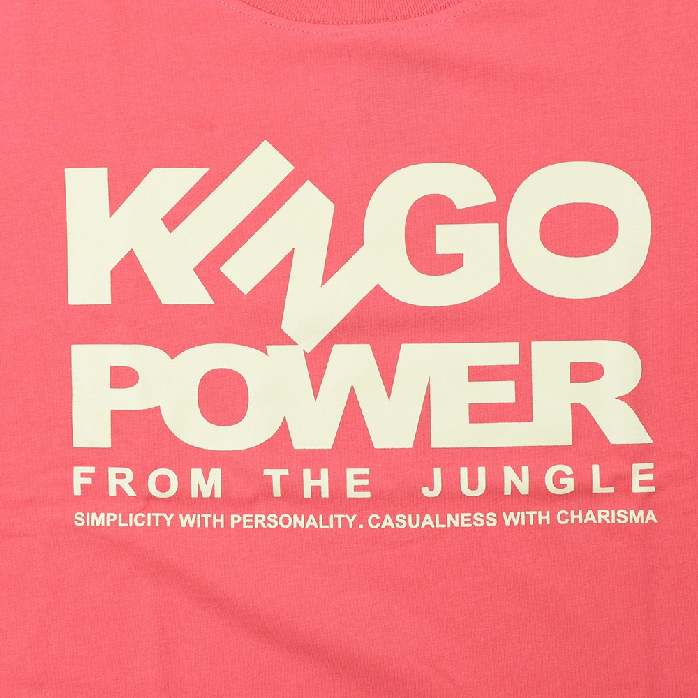 KINGO-大尺碼-男款 圓領T恤-橘-413116, , large