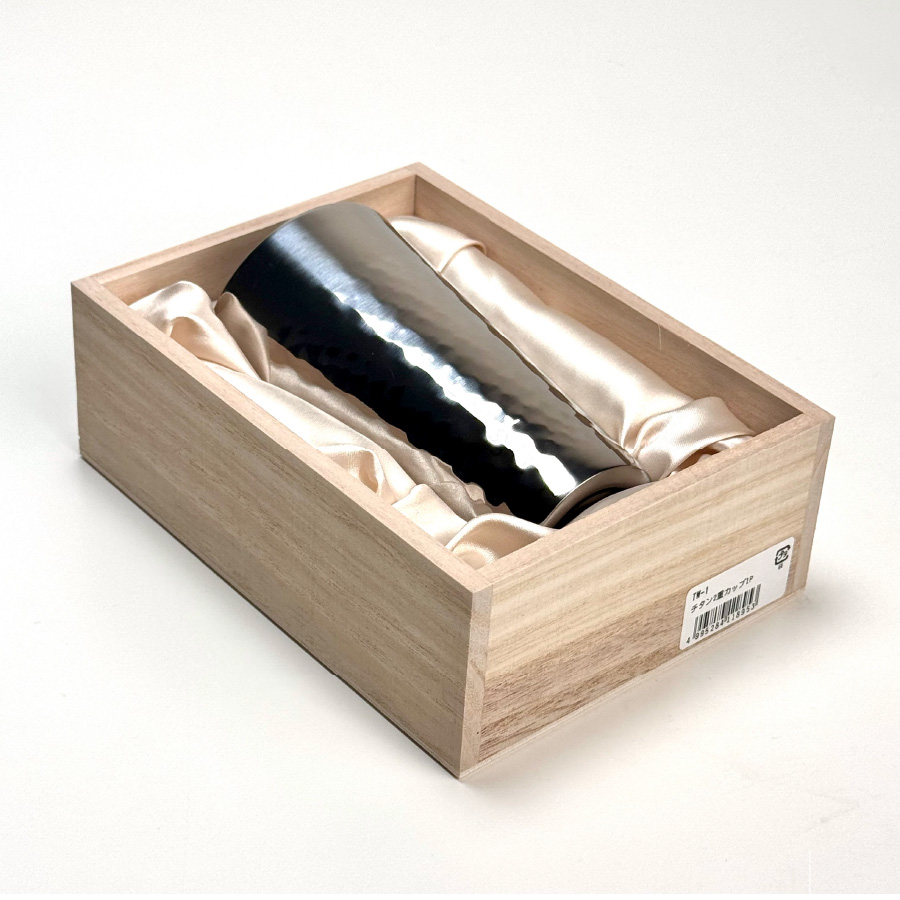 [ASAHI]霞 Kasumi 鈦杯｜純鈦雙層飲用杯（附木盒）240ml｜TW-1, , large